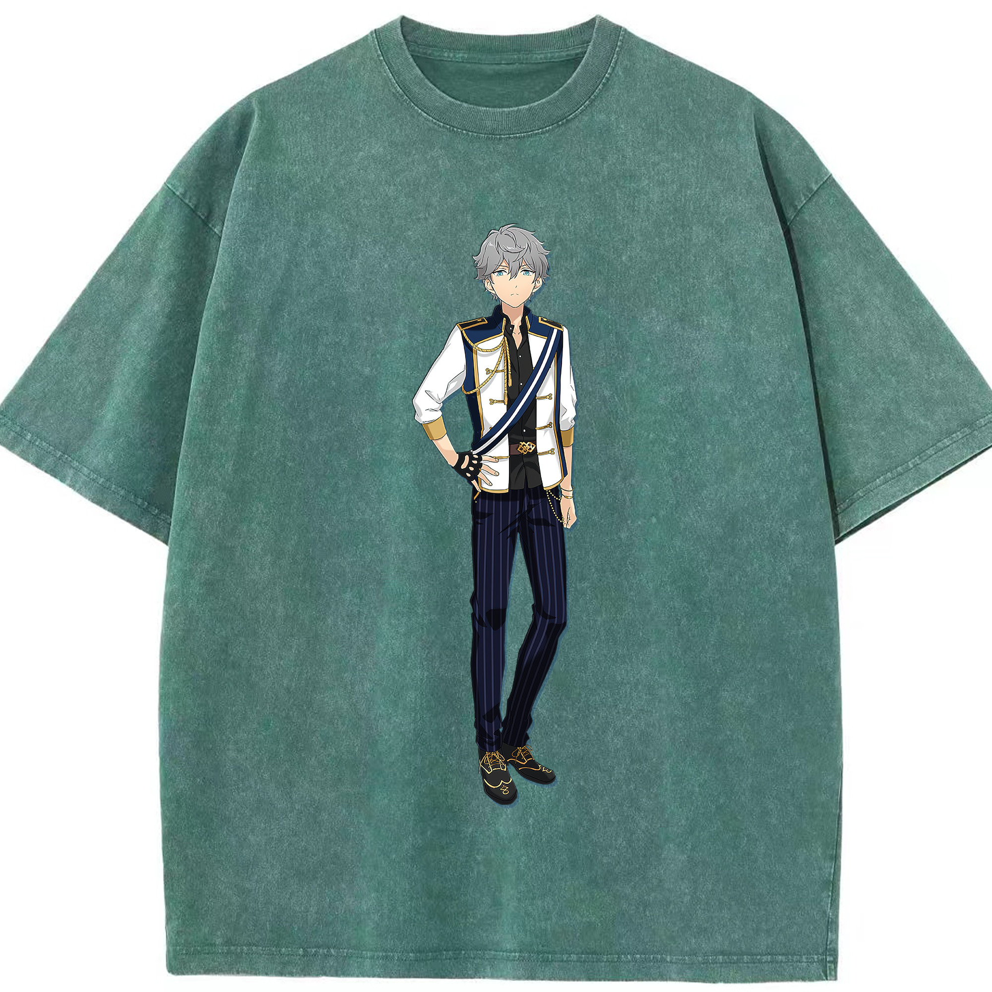 （画像用） あんさんぶるスターズ! Ensemble Stars 綿100% ヴィンテージ風 半袖Tシャツ（フロントプリント）